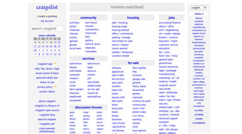 craigslist provides local classifieds and forums for jobs, housing, for sale, services, local community, and events. . Craiglist western md